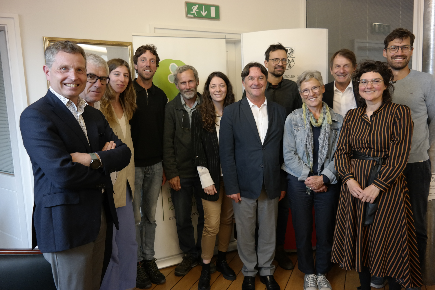 Left to right: Hanspeter Staffler, Andreas Schatzer, Viola Ducati, Manfred Hofer, Kurt Kußtatscher, Margherita Testa, Josef Oberhofer, Andreas Hilpold, Elisabeth Ladinser, Andreas Überbacher, Kathrin Plunger und Dietmar Battisti